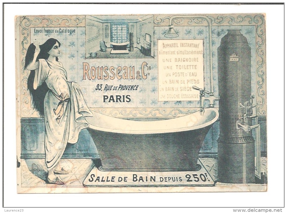 As propagandas do século 19 anunciavam a grande novidade: os banhos de banheira.