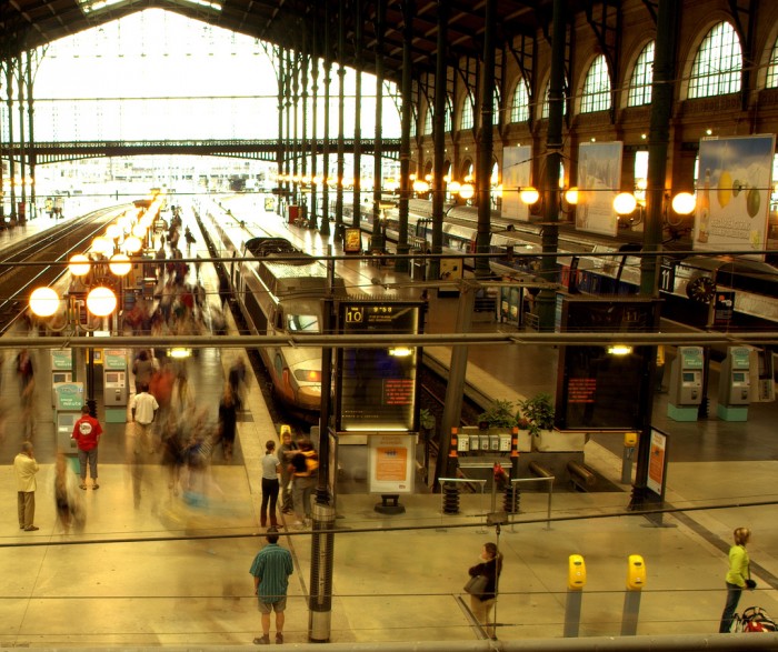 A plataforma da Gare du Nord