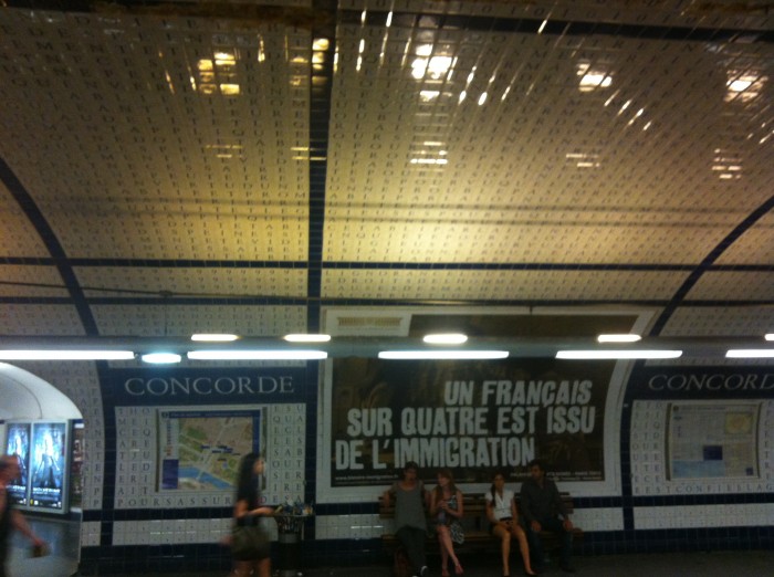 Estação de metrô Concorde em Paris