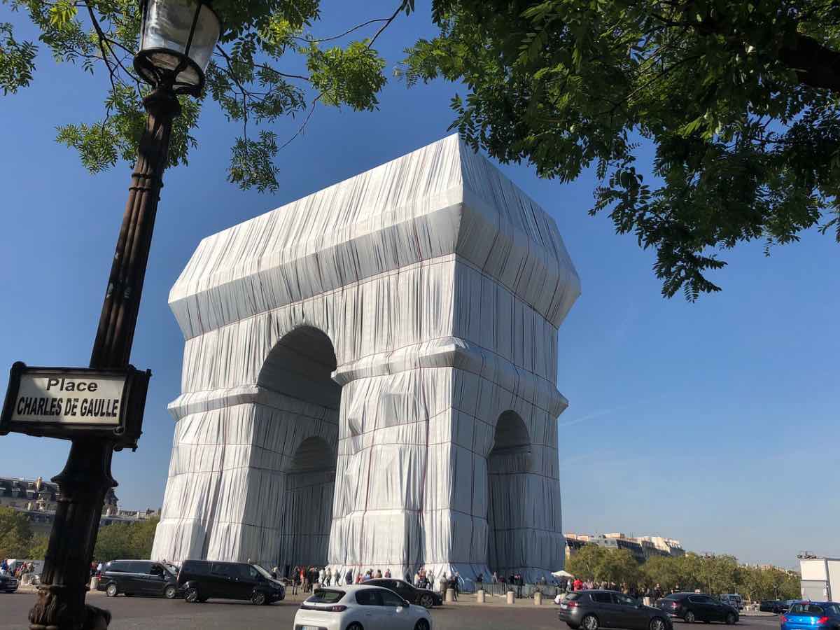 arco do triunfo paris empacotado embrulhado