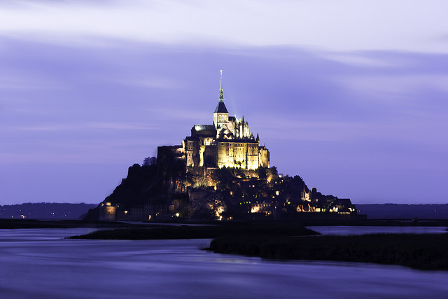 O Mont Saint-Michel, na Normandia.