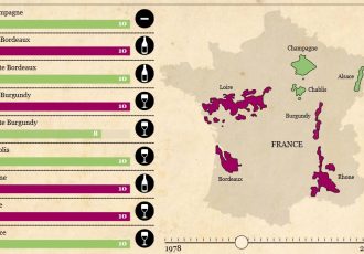 Mapa interativo dos vinhos franceses