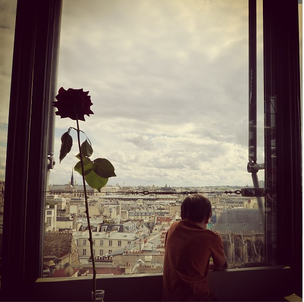 Vista do alto do Centre Pompidou, o Beaubourg