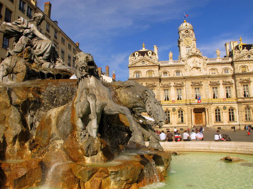 A Place des Terreaux, em Lyon