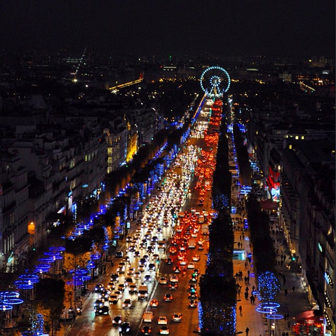 A Avenida Champs Elysées no Natal, foto de Geany