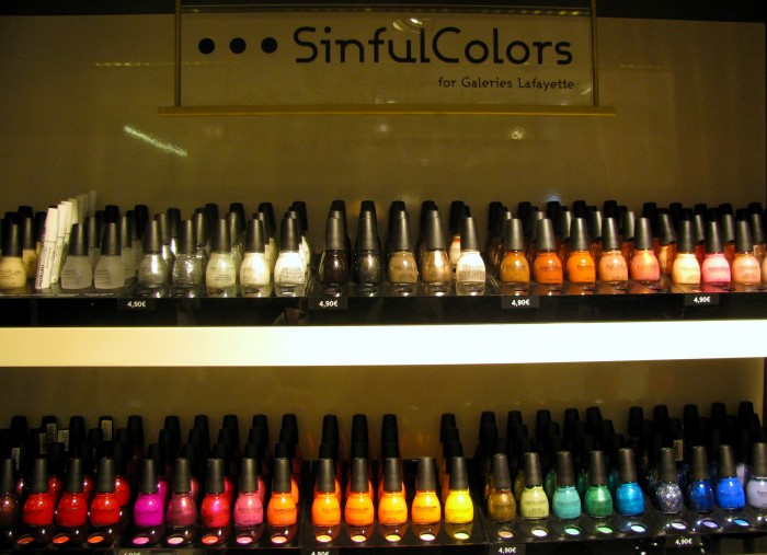 SinfulColors, marca de esmaltes da Galeries Lafayette