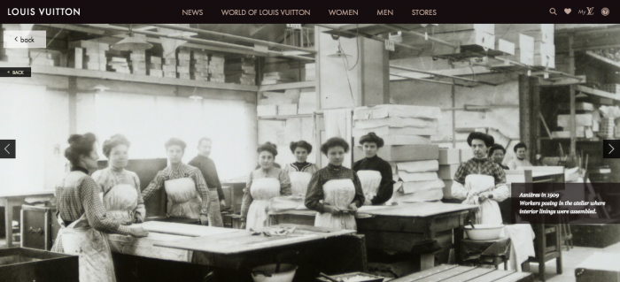 Atual site da marca Louis Vuitton mostra fotos do antigo atelier em Asnières