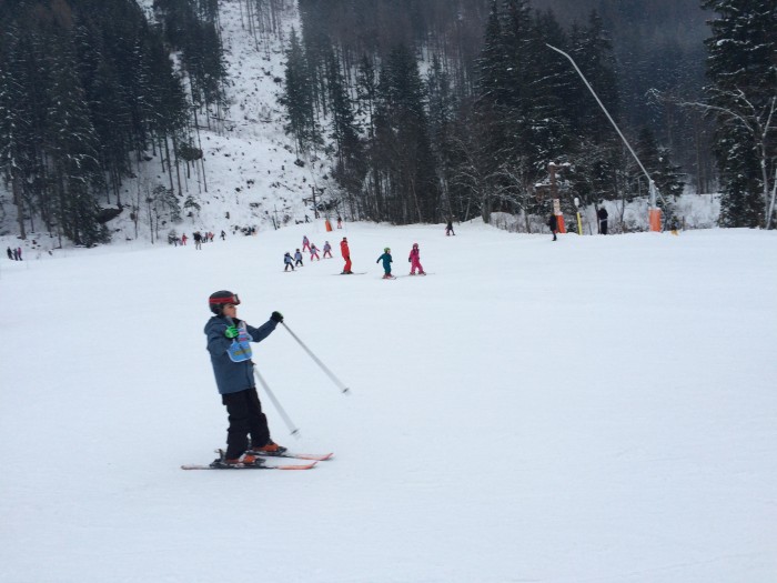 Les Planards, em Chamonix, pistas fáceis para quem está começando com escolinha de esqui para crianças e adultos.