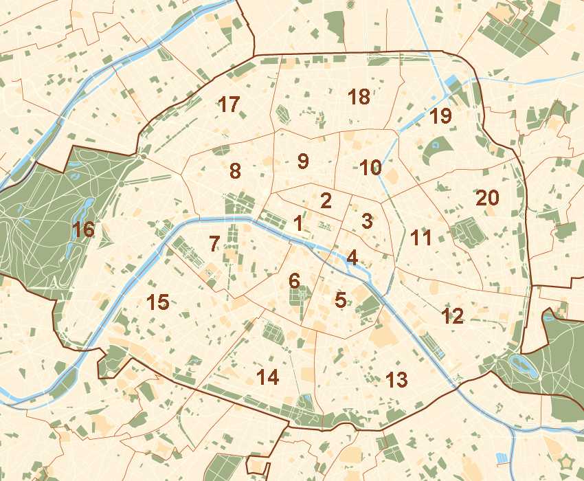 onde ficar em paris mapa de paris