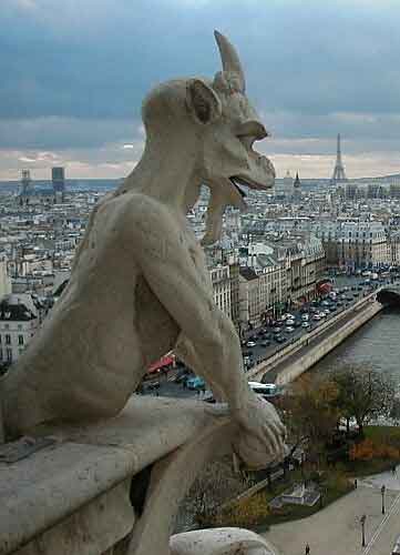 Vista de Paris da torre da Notre Dame