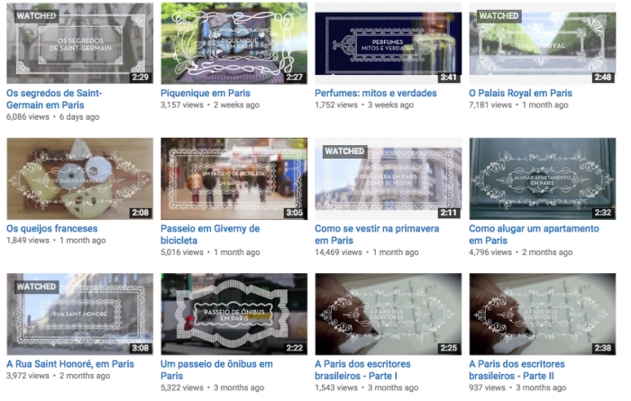 Os vídeos do Conexão Paris no nosso canal no You Tube.