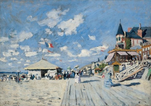 Monet, Sur les planches de Trouville. 