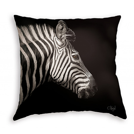 Almofada zebra trompe l'oeil