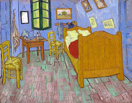 Segunda versão. Vincent van Gogh, “The Bedroom” (1889), The Art Institute of Chicago, Helen Birch Bartlett Memorial Collection