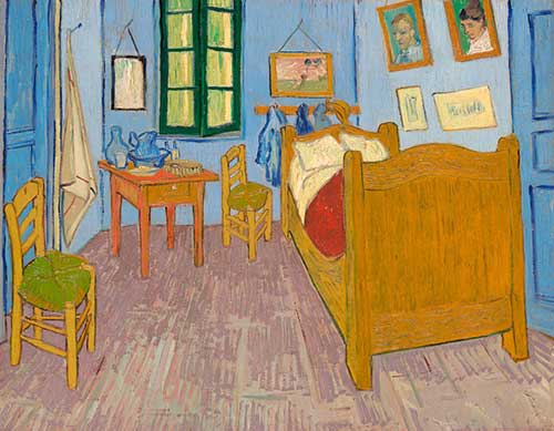 Terceira versão: Vincent van Gogh, “The Bedroom” (1889), Musée d’Orsay, Paris, sold to national museums under the Treaty of Peace with Japan, 1959