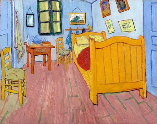 Primeira versão. Vincent van Gogh, “The Bedroom” (1888), Van Gogh Museum, Amsterdam (Vincent van Gogh Foundation)