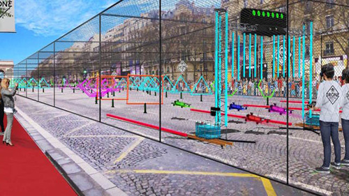 Drones na avenida Champs Élysées