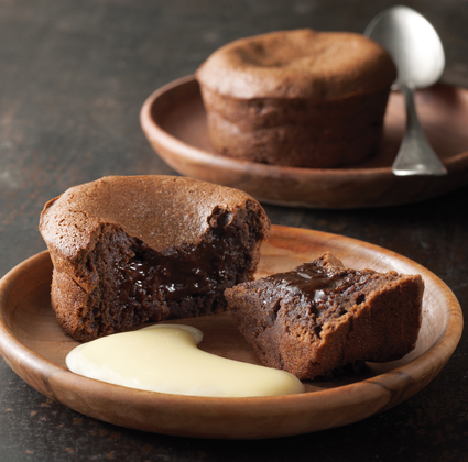 Fondant au chocolat et creme anglaise. Foto: Le Journal des Femmes