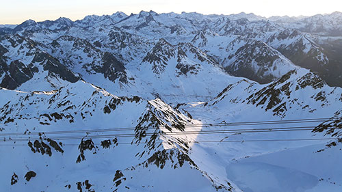 Vista a partir do Pic du Midi. Fotos;