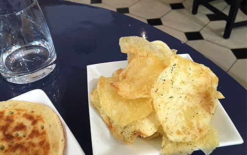 Chips com caviar