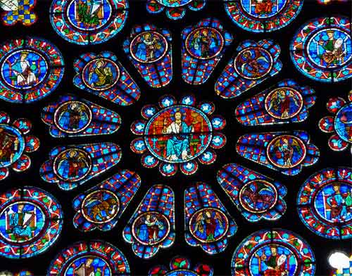 Vitral da Catedral de Chartres, Foto foto: Franek N no Flickr