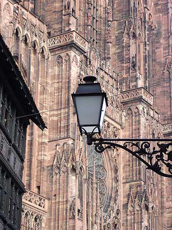 Detalhe da fachada da Catedral de Estrasburgo.