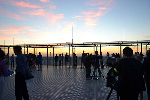 Pista de gelo vista panorâmica de Paris