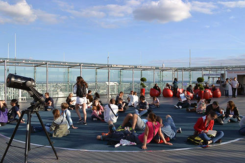 Pista de gelo vista panorâmica de Paris