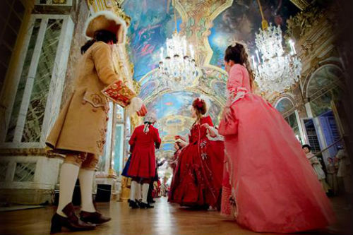 baile barroco no Castelo de Versailles