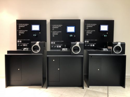 máquinas para devolução da tax free das Galeries Lafayette