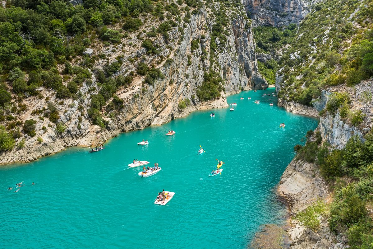 Os cânions da Gorges du Verdon, no Provence. 