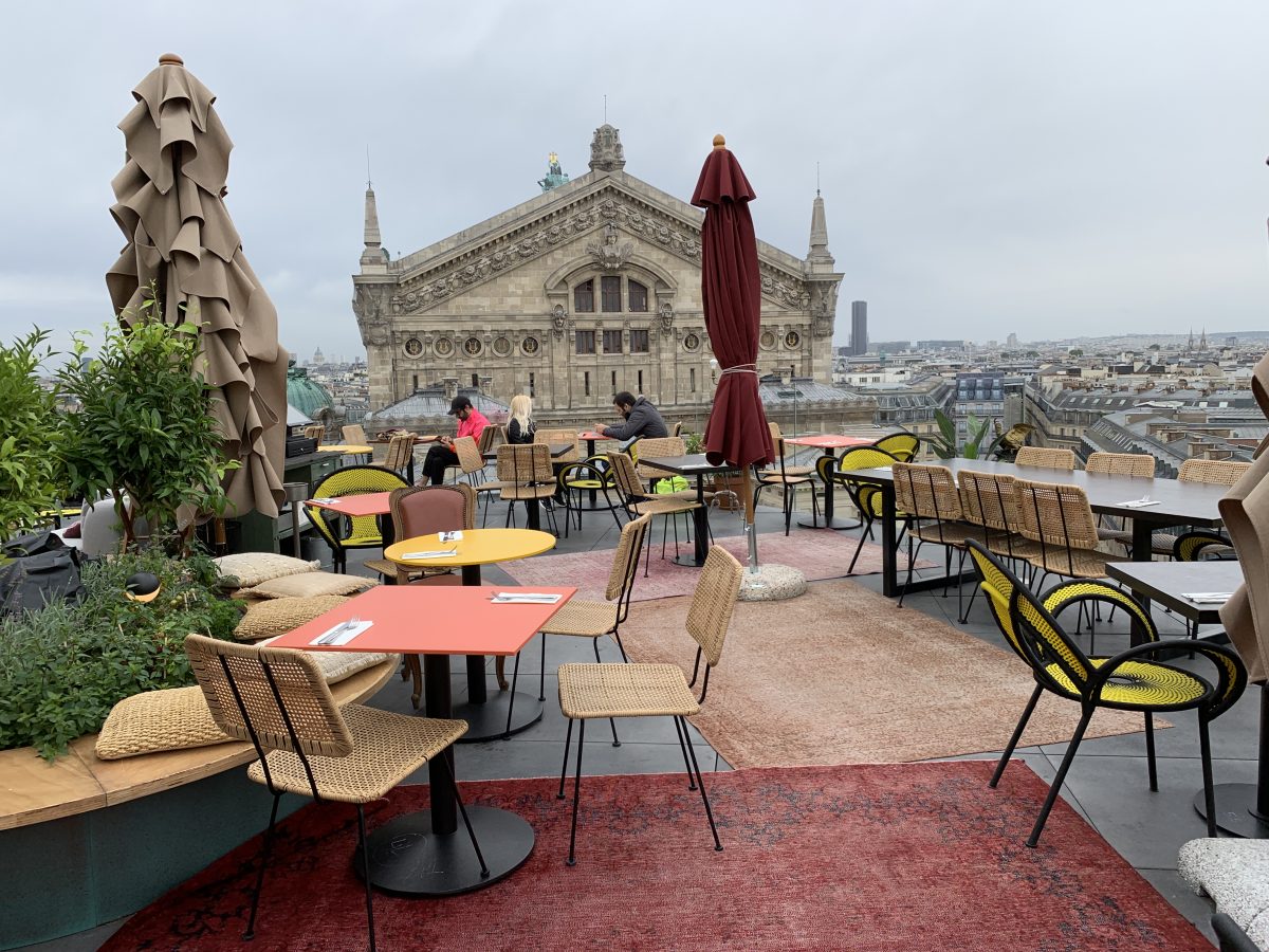 restaurante no terraço das Galeries Lafayette