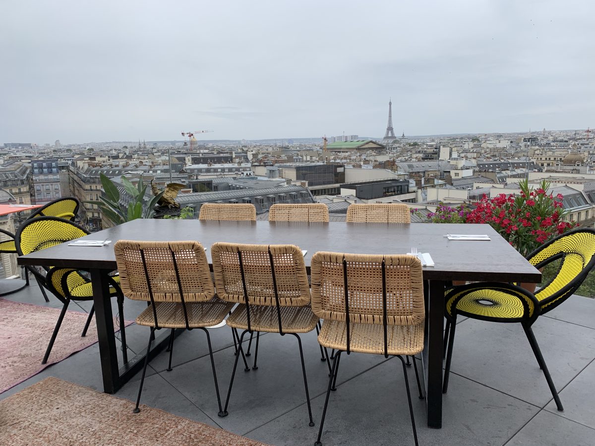 restaurante no terraço das Galeries Lafayette