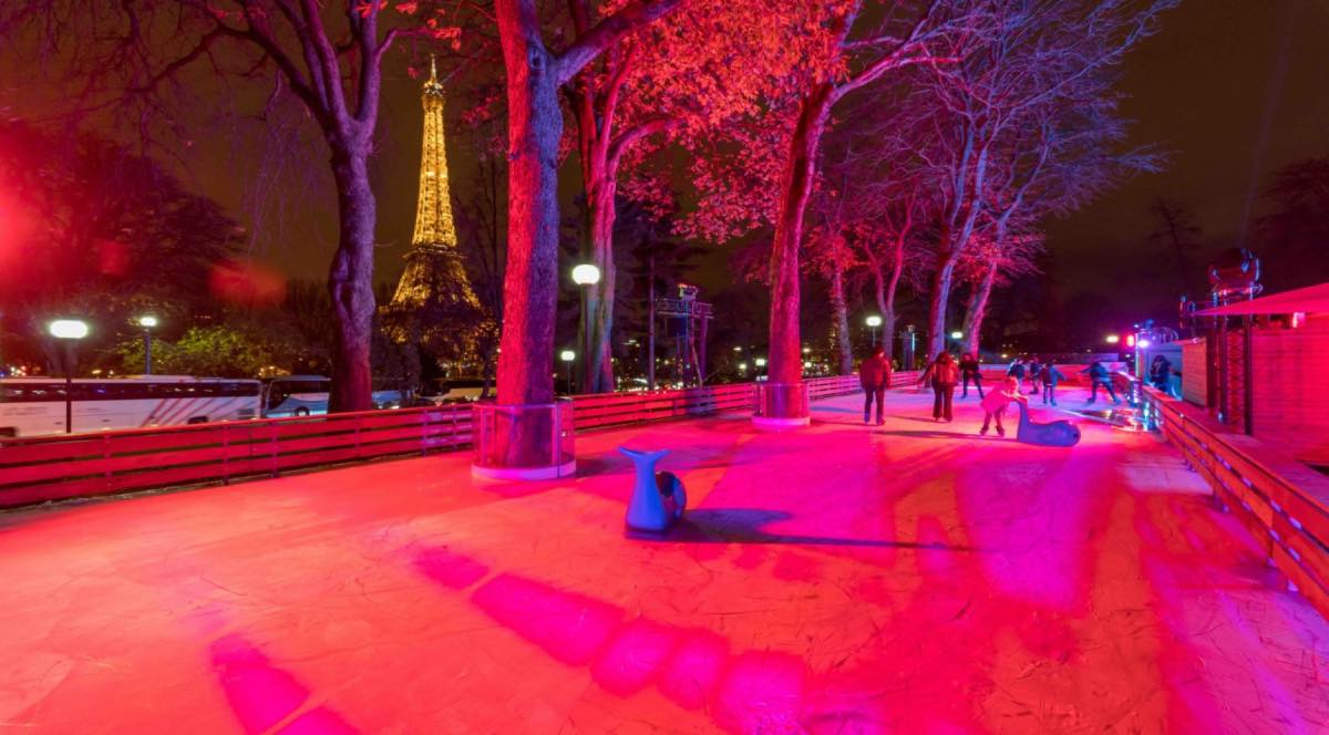 paris em janeiro patinação no gelo