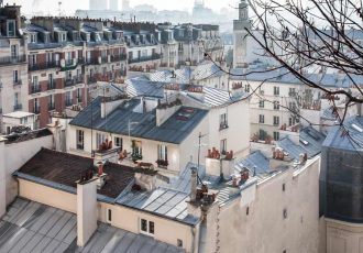 telhados de paris no inverno