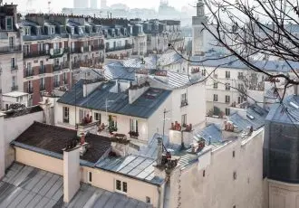 telhados de paris no inverno