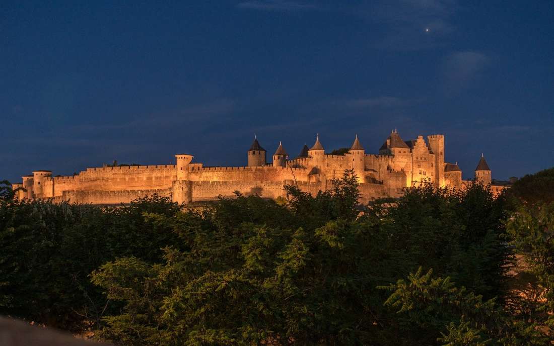 Cidade medieval Carcassonne no sul da França