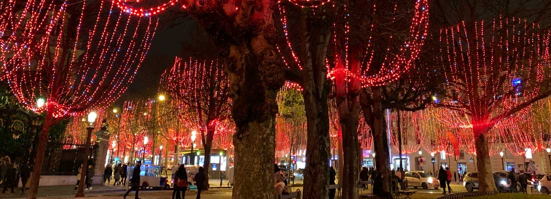 Temperaturas em Paris, Natal na Champs Élysées