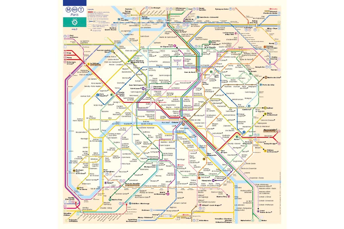 mapa metro de paris