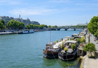 margens do sena dia de sol paris em junho