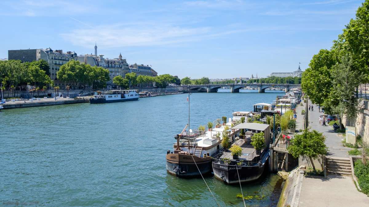 margens do sena dia de sol paris em junho