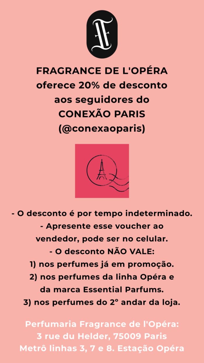 Onde comprar perfumes em Paris descontos e brindes!
