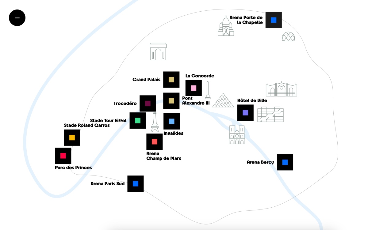 mapa locais competicoes jogos olimpicos 2024 paris